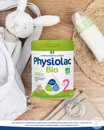 Physiolac Lait Bio 2ème Âge 6-12 Mois Bio Boîte 800g-7