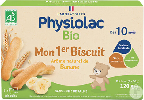 Physiolac Mon 1er Biscuit Dès 10 Mois Bio 24 Pièces