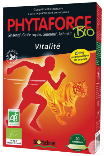 Phytaforce Vitalité Complément Alimentaire À Base De Plantes Ampoules 20x10ml