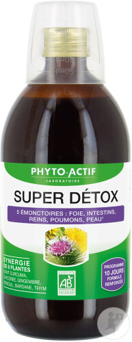 Phyto-Actif Cocktail Super Détox 5 Émonctoires Bio Flacon 500ml