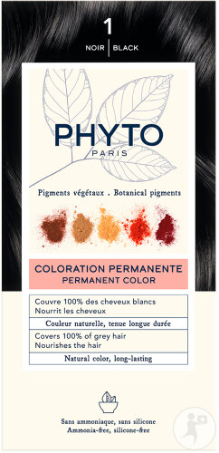Phyto Paris Phytocolor Coloration Permanente 1 Noir Kit 1
