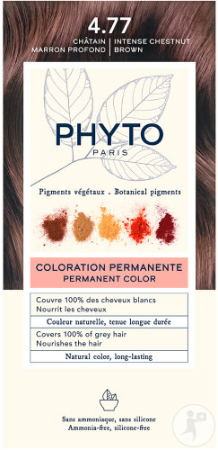 Phyto Paris Phytocolor Coloration Permanente 4.77 Châtain Marron Profond 1 Kit