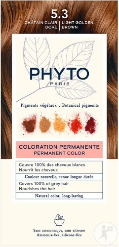 Phyto Paris Phytocolor Coloration Permanente 5.3 Châtain Clair Doré 1 Kit
