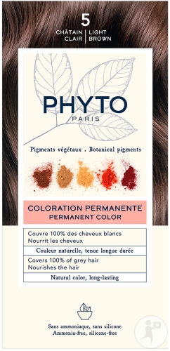 Phyto Paris Phytocolor Coloration Permanente 5 Châtain Clair 1 Kit