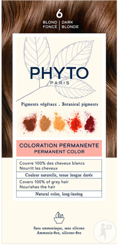Phyto Paris Phytocolor Coloration Permanente 6 Blond Foncé 1 Kit