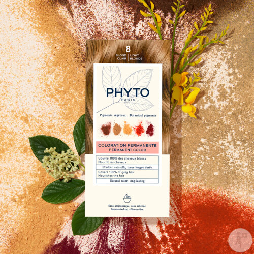 Phyto Paris Phytocolor Coloration Permanente 8 Blond Clair 1 Kit-2