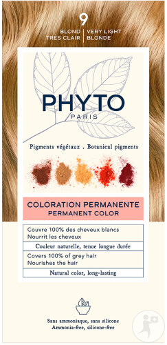 Phyto Paris Phytocolor Coloration Permanente 9 Blond Très Clair 1 Kit