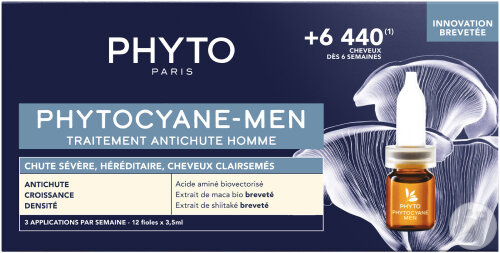 Phyto Paris Phytocyane Men Traitement Antichute Homme Ampoules 12x3,5ml