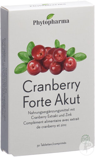 Phytopharma Cranberry Forte Akut Comprimés 30 Pièces
