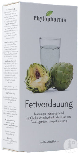 Phytopharma Digestion Des Graisses 40 Comprimés Effervescent