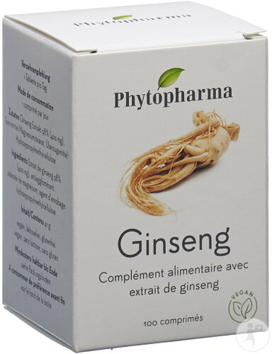 Phytopharma Ginseng Comprimés Boîte 100 Pièces