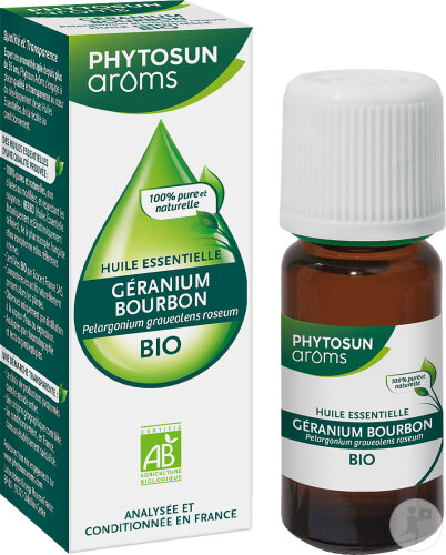 Phytosun Arôms Huile Essentielle Géranium Bourbon Bio Flacon 10ml