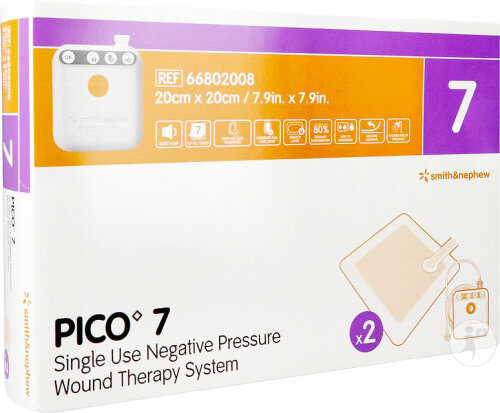 Pico 7 Système De Traitement Des Plaies Par Pression Négative Pansement 20x20cm 2 Pièces (66802008)