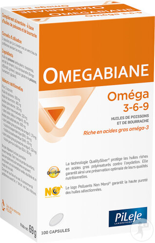 PiLeJe Omegabiane 3-6-9 Complément Alimentaire 100 Capsules