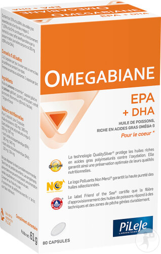 PiLeJe Omegabiane EPA  621mg 80 Capsules 