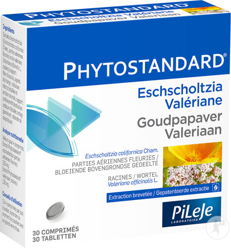 Pileje Phytostandard Eschscholtzia Valériane Complément Alimentaire Comprimés 30