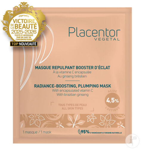Placentor Vegetal Masque Repulpant Booster D'Éclat 25g