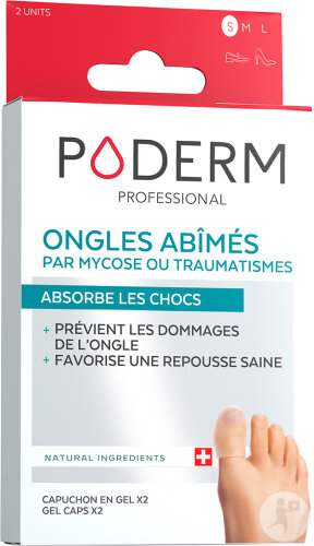 Poderm Ongles Abîmés Par Mycoses Et Traumatismes Capuchons Orteils En Gel Taille S 2 Pièces