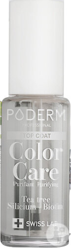 Poderm Top Coat Color Care Tea Tree Purifie Les Ongles Jaunes Et Abîmés 8ml