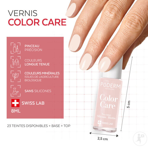 Poderm Vernis Color Care Tea Tree Pour Les Ongles Jaunes Et Abîmés 123 Nude Blush 8ml-6