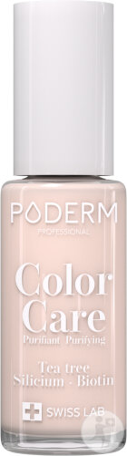 Poderm Vernis Color Care Tea Tree Purifie Les Ongles Jaunes Et Abîmés 903 Rose Poudré 8ml