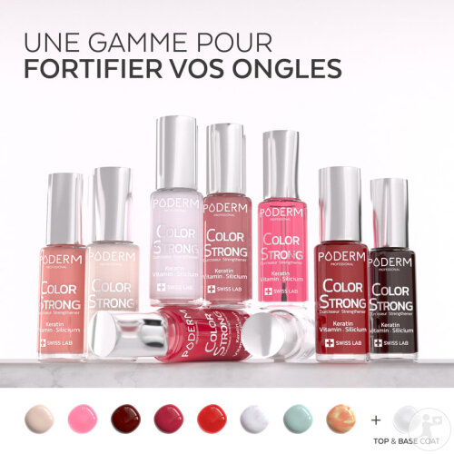 Poderm Vernis Color Strong Durcisseur Pour Les Ongles Cassants 915 Sunkissed 8ml-7