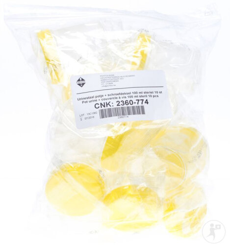 Pontos Pot Urine Stérile Avec Couvercle 100ml 10 Pièces