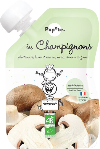 Popote Gourde Champignons Bio Dés 4/6 Mois 120g