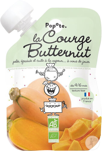 Popote Gourde Courge Butternut Bio 120g