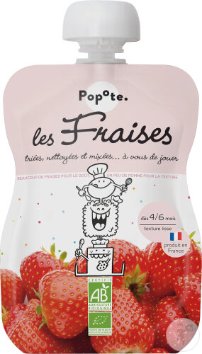 Popote Gourde Fraise Bio 120g