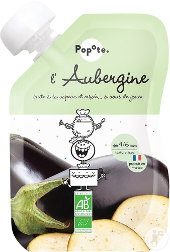 Popote Gourde L’Aubergine Dès 4/6 Mois Bio 120g
