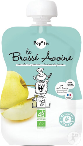 Popote Le Brasse Avoine Pomme Bio 100g