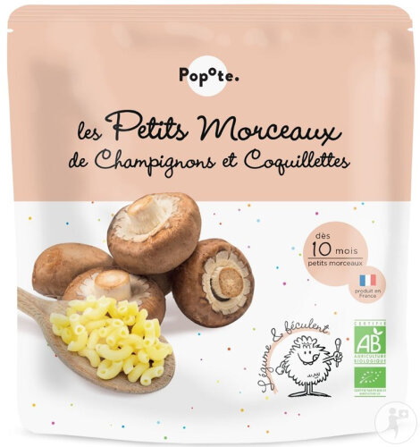 Popote Les Petits Morceaux Coquillettes Champignons Bio 190g