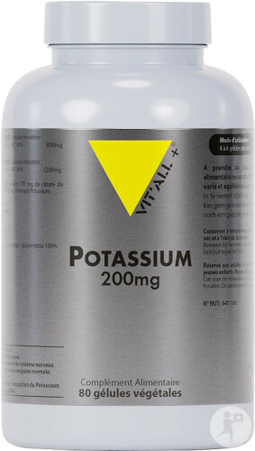 Vit'all+ Potassium 200mg 80 Gélules Végétales