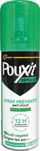 Pouxit Répulsif Spray Préventif Anti-Poux Flacon 75ml