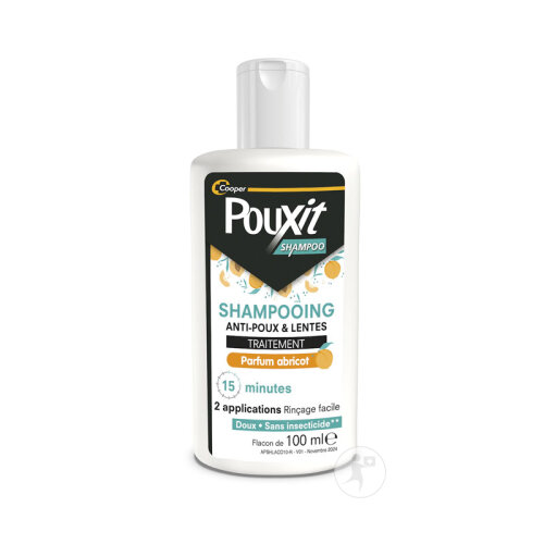 Pouxit Shampoing Traitement Anti-Poux Et Lentes Parfum Abricot 100 ml-2
