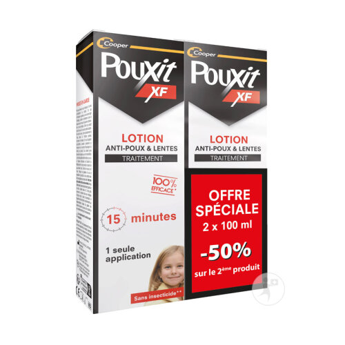 Pouxit XF Lotion Anti-Poux Et Lentes Traitement 2x100ml
