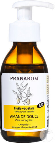 Pranarôm Amande Douce Huile Végétale Bio Flacon Pompe 100ml