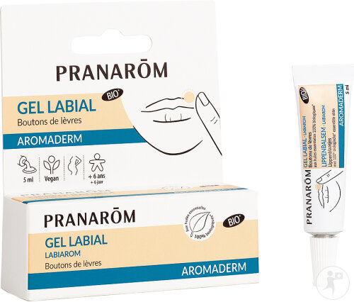 Pranarôm Aromaderm Labiarom Gel Labial Boutons De Lèvres Bio Tube 5ml