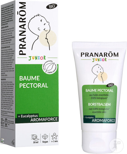Pranarôm Aromaforce Junior Baume Pectoral Aux Huiles Essentielles Bio Tube 50ml