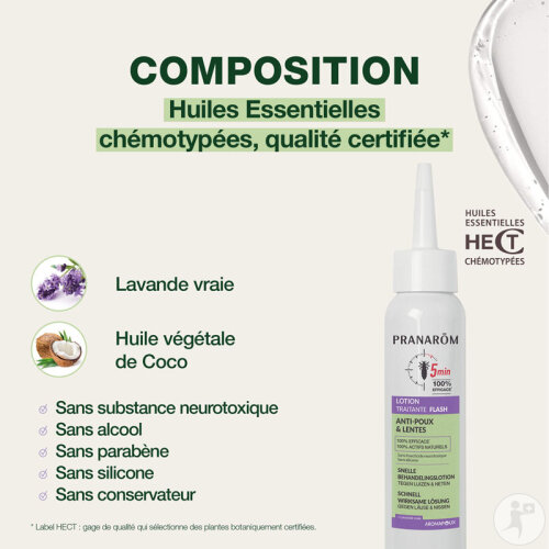 Pranarôm Aromapoux Lotion Traitante Flash Anti-Poux Et Lentes 100ml-4