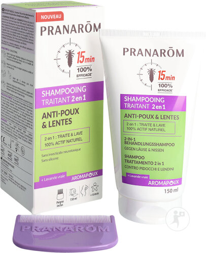Pranarôm Aromapoux Shampoing Traitant 2en1 Contre Poux & Lentes Tube 150ml