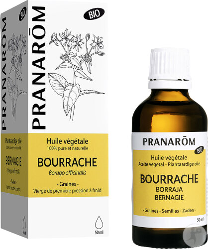 Pranarôm Bourrache Huile Végétale Bio 50ml