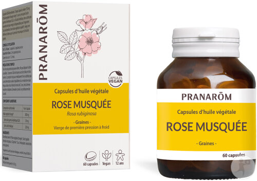 Pranarôm Capsules D'Huile Végétale De Rose Musquée 60 Capsules