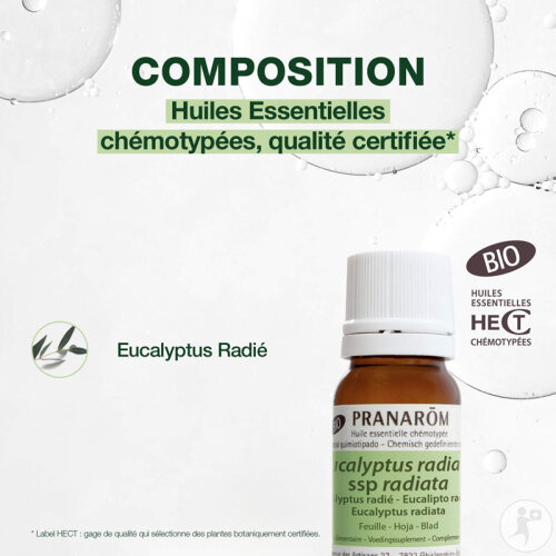 Pranarôm Eucalyptus Radié Huile Essentielle Bio 10ml-3