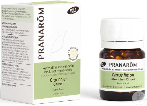 Pranarôm Huile Essentielle De Citronnier Perles Bio 60 Perles