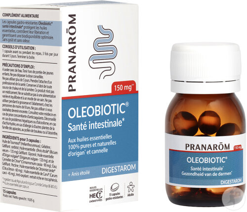 Pranarôm Oleobiotic Santé Intestinale 15 Capsules