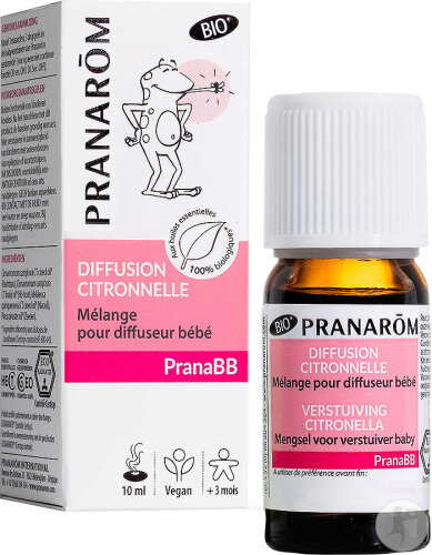 Pranarôm PranaBB Diffusion Citronnelle Mélange Pour Diffuseur Bio 10ml
