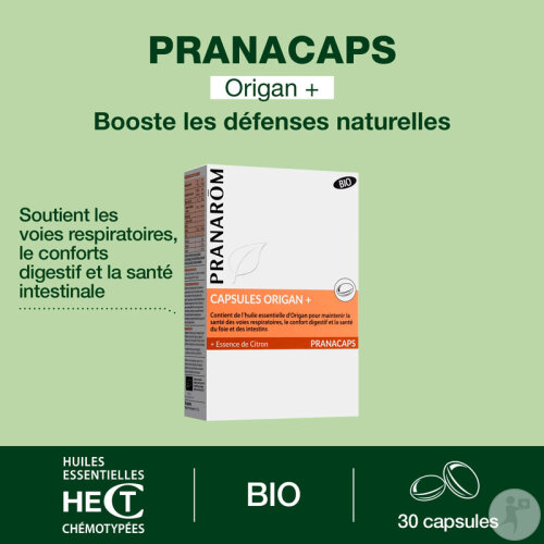 Pranarôm Pranacaps Origan+ Bio 30 Capsules