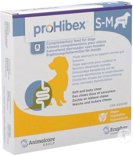 Prohibex S-M Chiens < 25kg Des Chews Doux Et Savoureux 6 Pièces